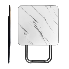 COMBO Mesa Cuadrada + 2 sillas Plegables, Mármolada 90104 - tienda online