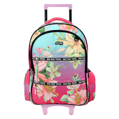 COMBO Mochila 19´, C/Carrito + Cartuchera “DEGRADÉ FLOWERS”, Phi Phi, 90109 - comprar online