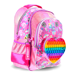 Mochila Pop-it Corazón, De Espalda, 18 pulgadas, con Luz Led, original Footy, 12663 - tienda online