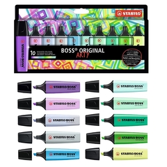 Resaltadores Stabilo Boss Arty Estuche x 10, Punta biselada, 12349 - comprar online
