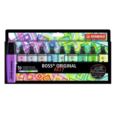 Resaltadores Stabilo Boss Arty Estuche x 10, Punta biselada, 12349 - Compranet