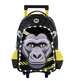 Imagen de Mochila Footy 18 pulgadas, C/Carrito Gorila, Luz Led, original Footy, 13632