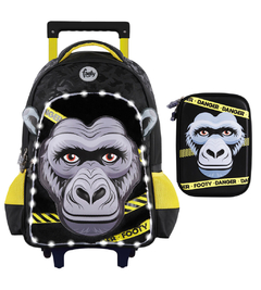 COMBO Mochila Footy 18´´, C/Carrito Gorila Luz Led + Cartuchera Footy 90101 - comprar online