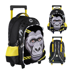 COMBO Mochila Footy 18´´, C/Carrito Gorila Luz Led + Cartuchera Footy 90101 - Compranet