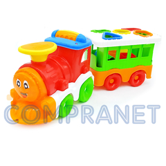 Tren Pequeño con Vagon y Encastres 711 / 10011 - tienda online