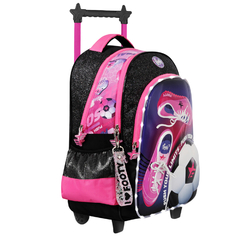 Mochila Footy 18 pulgadas, C/Carrito Pelota Botín Nena, Luz Led Footy, 13624
