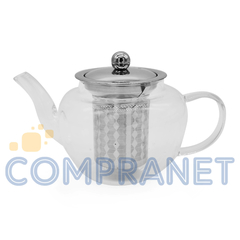 Tetera de Vidrio con infusor de acero inoxidable, 600ml, 11891