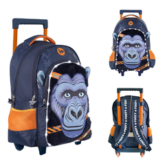 COMBO Mochila Footy 18´´, C/Carrito Gorila Luz Led + Cartuchera Footy 90101 - tienda online