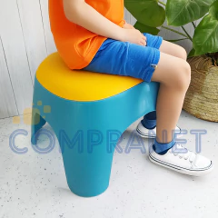 Taburete Banquito plástico, Multiuso, apilable Liso Colores 13262 - Compranet
