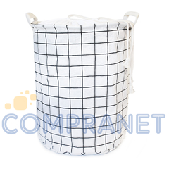 Canasto de tela rígida estampada, impermeable con tapa, 12039 - tienda online