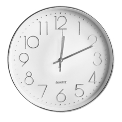 Reloj de pared Analógico de PVC, 30 cm diámetro, 12771