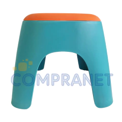 Taburete Banquito plástico, Multiuso, apilable Liso Colores 13262 - Compranet