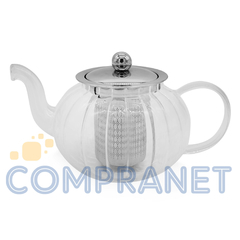 Tetera de Vidrio con infusor de acero inoxidable, 600ml, 11891 - Compranet
