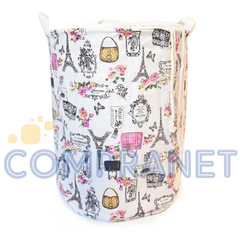 Canasto de tela rígida estampada, impermeable con tapa, 12039 - comprar online