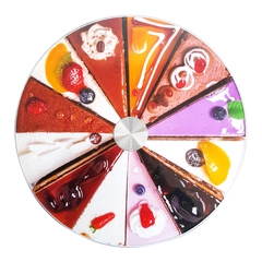 Plato Giratorio 25 cm estampado, Vidrio templado, diseños 12423