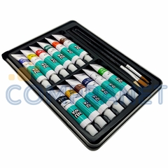Set de Arte Nuwa x 15 piezas acrílico, artístico, en Lata 13055 - Compranet