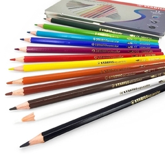 Lapices Stabilo Acuarelables Premium, Aquacolor, Lata X 12, 12334