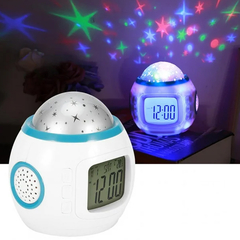 Reloj Despertador C/Luz Proyector de estrellas C/Música y Alarma 13449 - comprar online