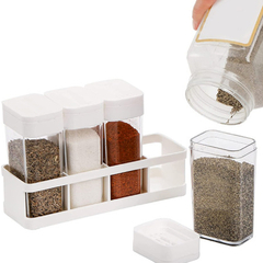 Set x 4 Especieros acrílico con tapa y base, condimentos cocina 12830 - comprar online