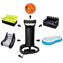 Inflador Manual, bomba de aire, 3 boquillas inflable pileta 13299 - comprar online
