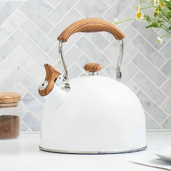 Imagen de Pava Silbadora de acero inoxidable, 2.5litros, mango madera, 12733