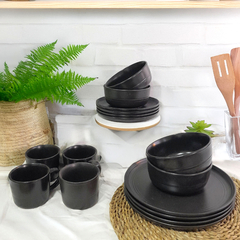 Set Vajilla 16 piezas Plato Taza Bowl Cerámica 13386 - tienda online