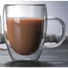 Taza Jarro de Café Doble Vidrio, con asa 350 ml, 12584 - Compranet
