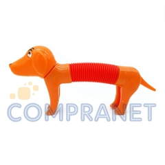 Pop Tube Perro, resorte anti stress, con Luz, 12384