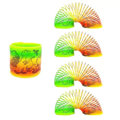 Pack x 4 Resorte Mágico redondo Dinosaurio, Antiestress, souvenir, 12390