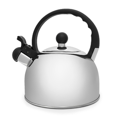 Imagen de Pava Silbadora de acero inoxidable, 2,5 litros, Plateada, Mate Café 12620