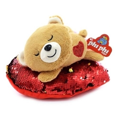 Oso sobre corazon con lentejuela 10277