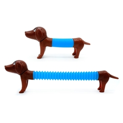 Pop Tube Perro, resorte anti stress, con Luz, 12384