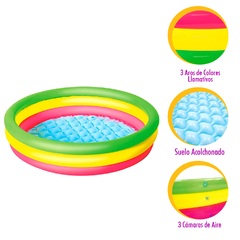 Pileta Inflable Redonda 150 x 29, Piso Blando, Infantil Sun Club 12943 - comprar online