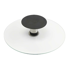Plato Giratorio 30 cm Liso, Vidrio transparente, 12728