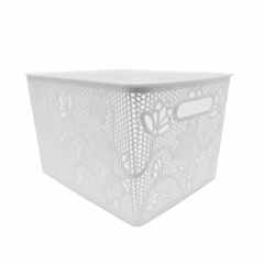 Caja organizadora Grande, Plástico calado, sin tapa, 11910