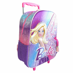 Mochila escolar 16 pulgadas, C/Carrito Barbie 3D, 12996