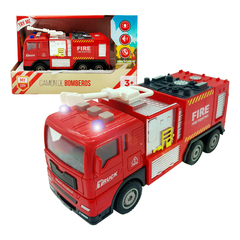 Camión de Bomberos a fricción, Chico con luz y sonido, 13117