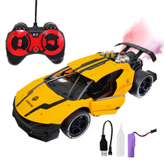 Imagen de Auto de Carrera R/C Lanza Humo Pila Recargable, abre puertas 13169
