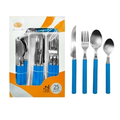 Juego de Cubiertos x 24 con bandeja, Premium 13074
