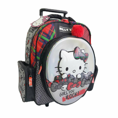 Mochila escolar 14 pulgadas, Con carro Kitty 13009