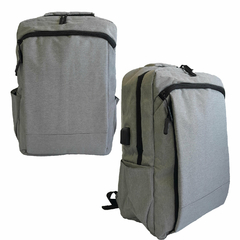 Mochila Antirrobo Porta-Notebook c/entrada USB y salidas de auriculares, con cables incluidos 12986