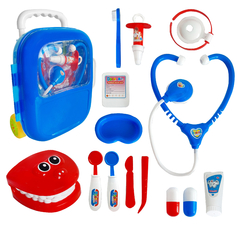 Valija Set de Dentista, Juego de Odontólogo, 14 piezas, con dentadura 13220
