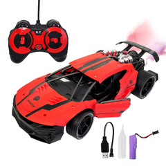 Auto de Carrera R/C Lanza Humo Pila Recargable, abre puertas 13169