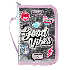 Cartuchera rígida “Good Vibes”, 1 piso, original Footy, 12921 - Compranet