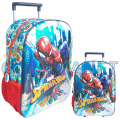 Mochila escolar 14 pulgadas, Con carro Spiderman 13017 - comprar online