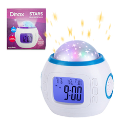 Reloj Despertador C/Luz Proyector de estrellas C/Música y Alarma 13449