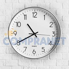 Reloj de pared Analógico de PVC, 30 cm diámetro, 13260 - tienda online