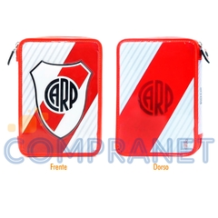 Cartuchera River- Boca, PVC, 1 piso, con útiles, 12296 en internet