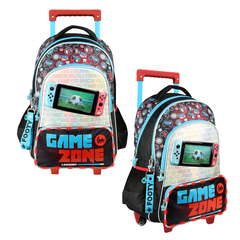 Mochila Footy 18 pulgadas, C/Carrito Game Zone, Luz Led, original Footy, 12931 - Compranet