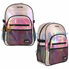 Imagen de Mochila 18 pulgadas, de espalda tornasolada "Color Block" 12978